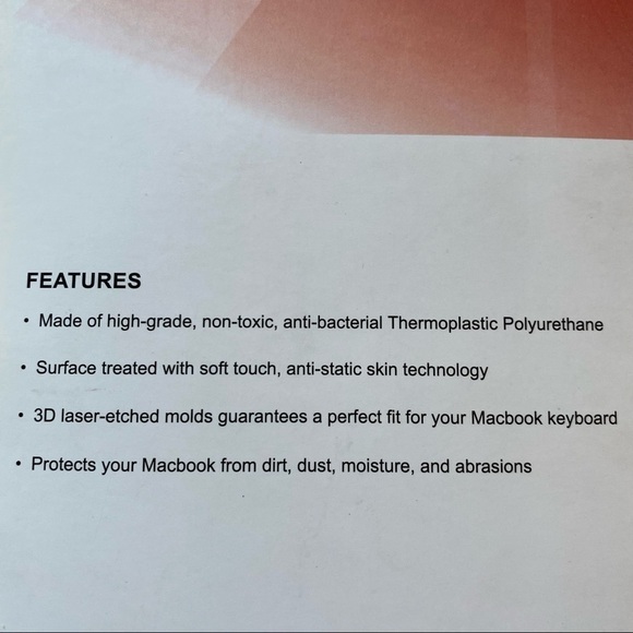 𝅺Monoprice Peel Keyboard Cover for MacBook Air Black Size 13" Silicone - Picture 11 of 11